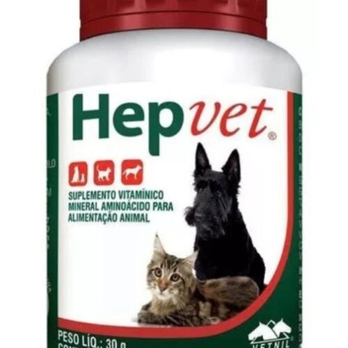 Suplemento Vitamínico Hepvet 30 Comprimidos Vetnil Fígado