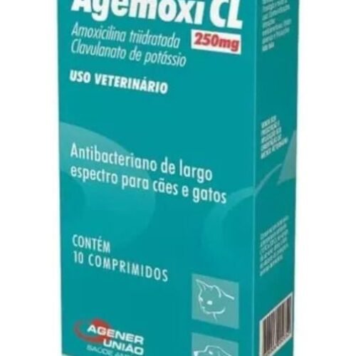 Agemoxi Cl 250 Mg Antibiótico Agener 10 Comprimidos