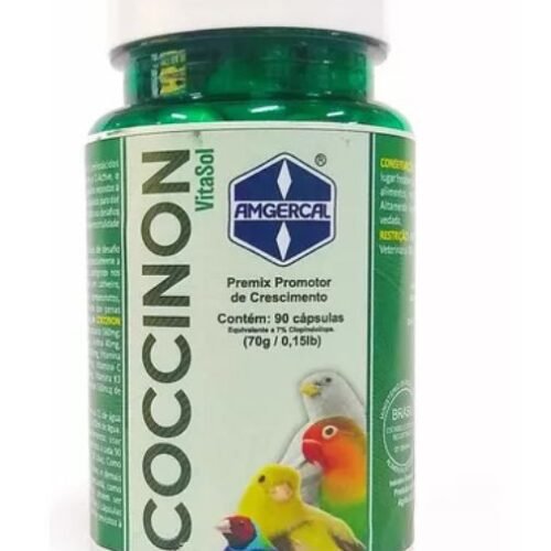 Coccinon 90 Cápsulas 70g Amgercal Premix Coccidiostático Cor Espelho
