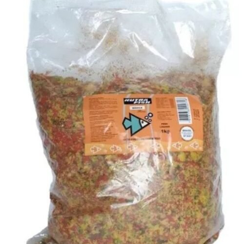 Ração Nutrafish 1kg Em Flocos Comida Para Peixes
