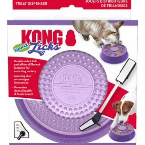 Tapete De Lamber Kong Licks Spinz Para Cães E Gatos Pequeno Cor Lilás