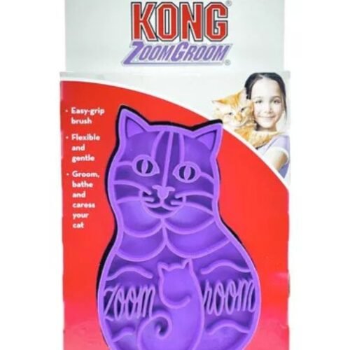 Escova Para Gato Kong Zoomgroom Cat Borracha Remove Pelos