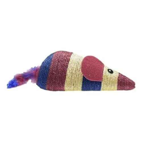 Arranhador Com Catnip Ervas Para Gato Brinquedo Kong Mouse Cor Roxo