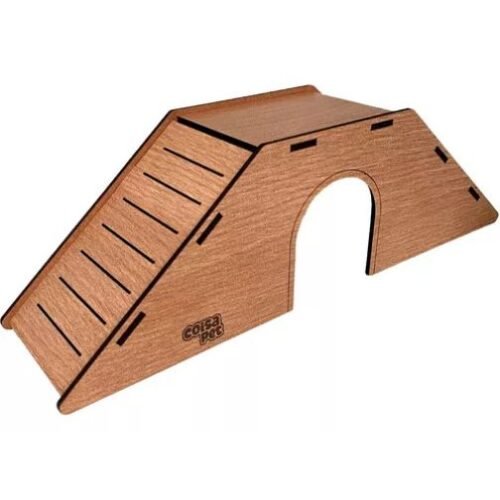 Toca Para Hamster Roedores Topolino Ponte De Madeira Mdf